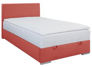 POSTELJA Z VZMETNICO 90 cm x 200 cm , tekstil rdeča