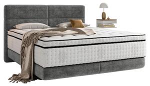 BOXSPRING POSTELJA 140 cm x 200 cm , tekstil siva