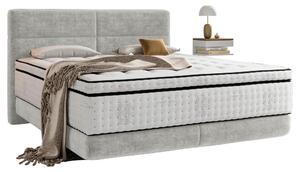 BOXSPRING POSTELJA 140 cm x 200 cm , tekstil svetlo siva