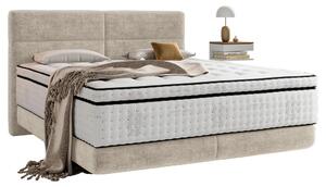 BOXSPRING POSTELJA 140 cm x 200 cm , tekstil bež