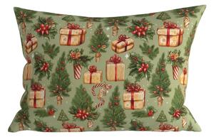 Prevleka za vzglavnik iz mikrovlaken CHRISTMAS PRESENTS 50x70 cm, zelena