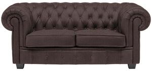 CHESTERFIELD ZOFA, temno rjava tekstil