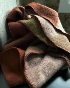 Volnena odeja Block Rust 130x180