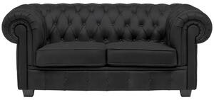 CHESTERFIELD ZOFA, črna tekstil