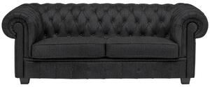 CHESTERFIELD ZOFA, temno siva tekstil