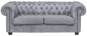CHESTERFIELD ZOFA, svetlo siva tekstil