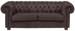 CHESTERFIELD ZOFA, temno rjava tekstil