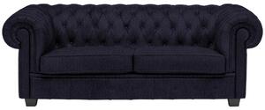 CHESTERFIELD ZOFA, črna tekstil