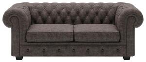 CHESTERFIELD ZOFA, temno rjava usnje
