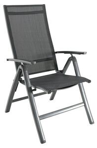 Sunfun Maja Vrtni pozicijski stol (Nastavljivo naslonjalo, Antracitne barve, Š x G x V: 61 x 68 x 110 cm)