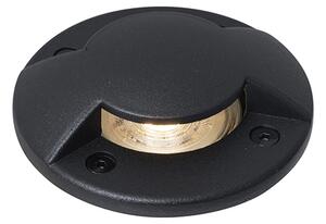 Moderno talno mesto črno GU10 50mm 2-svetlobni učinek IP65 - Cellar