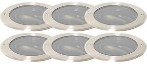 Set 6 talnih reflektorjev jeklo AR111 nastavljiv IP65 - Delux Honey