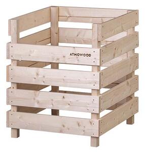ATMOWOOD Lesen kompostnik 60 x 60 x 70 cm - odprt na vrhu