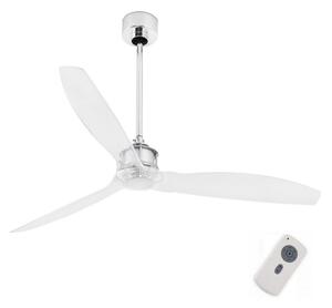 FARO 33394 - Stropni ventilator JUST FAN sijajni krom/prozorna + Daljinski upravljalnik