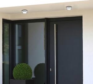 CMD LED-stenna svetilka 9054, antracit/prozorno, Ø 13 cm, CCT, IP65, Prozorna, Kopalnica, Aluminij, Sodobni