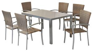 VRTNI SET aluminij siva, srebrne barve siva, naravne barve, srebrne barve