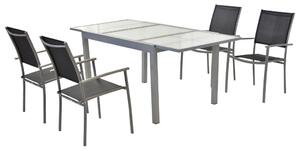 VRTNI SET aluminij srebrne barve črna, srebrne barve