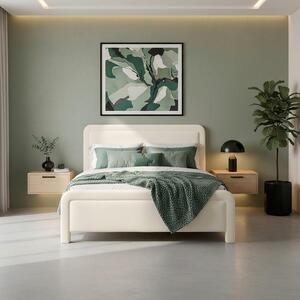 Bessagi Home Oblazinjena Postelja Xirelia, Slonokoščene Barve, 160x200