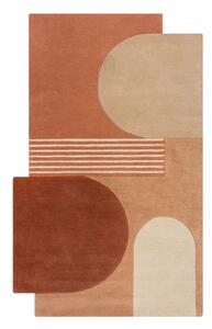 Ročno tkana volnena preproga v barvi terakote 200x290 cm Lozenge Terracotta – Flair Rugs