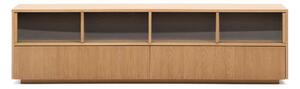 TV omarica v hrastovem dekorju v naravni barvi 200x54x40 cm Helvine – Kave Home