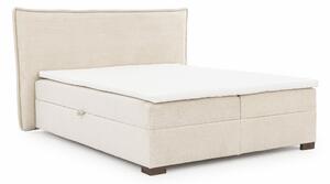 Bež boxspring postelja s prostorom za shranjevanje 160x200 cm Lysa – Ropez