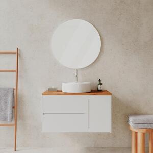 Bessagi Home Kopalnica Davina, Bela, Barva Hrasta, 3-Delno