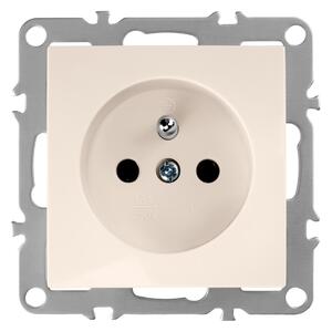 Enojna vtičnica z ozemljitvijo OSTE JNH001-G Beige