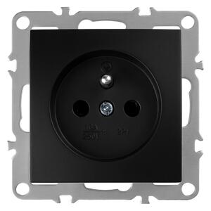 Enojna vtičnica z ozemljitvijo OSTE JNH001-G Black