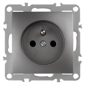 Enojna vtičnica z ozemljitvijo OSTE JNH001-G Grey