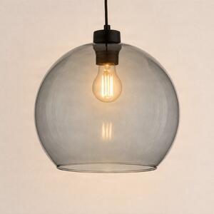 TK Lighting Visoka svetilka Cubus, dimno siva, steklo, Ø 30 cm, E27, zatemnjen, Siva, Dnevna soba / jedilnica, Steklo, Sodobni, Globus