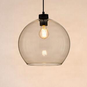TK Lighting Visoka svetilka Cubus, jantar, steklo, Ø 30 cm, E27, zatemnjen, Rjava / rjasta, Dnevna soba / jedilnica, Steklo, Sodobni, Globus
