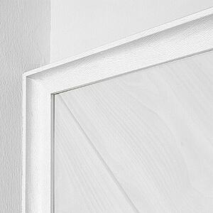 LOGOCLIC Vdolbljena letvica bela strukturirana (260 cm x 22 mm x 22 mm, MDF)