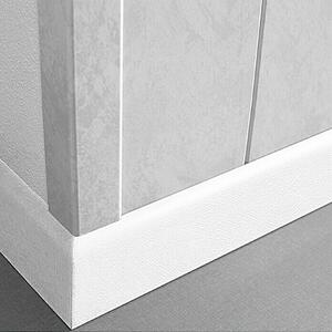 LOGOCLIC Zaključna letev K 58 bela s teksturo (260 cm x 10 mm x 58 mm, MDF)