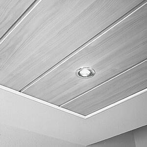 LOGOCLIC Četrtinska palica bela strukturirana (260 cm x 12 mm x 12 mm, MDF)