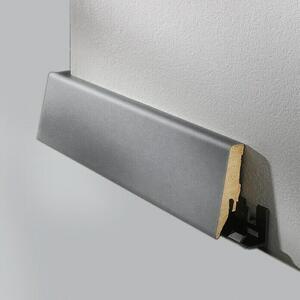 LOGOCLIC Zaključna letev K58 D jeklo mat (260 cm x 19 mm x 58 mm, MDF)