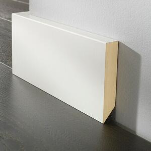 LOGOCLIC Zaključna letev bela (260 cm x 17 mm x 100 mm, MDF, Bele barve, Ravno)