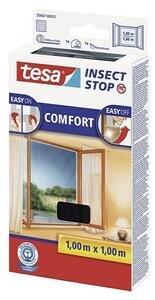 Tesa Insect Stop Mreža za zaščito pred žuželkami Comfort (Š x V: 100 x 100 cm, Antracit, Montaža mreže proti mrčesu: Pritrditev z ježkom)