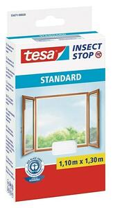 Tesa Insect Stop Zaščita proti mrčesu za okna Standard (Š x V: 110 x 130 cm, Montaža mreže proti mrčesu: Pritrditev z ježkom, Bele barve)