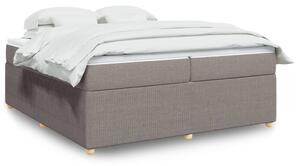 VidaXL Box spring postelja z vzmetnico taupe 200x200 cm blago