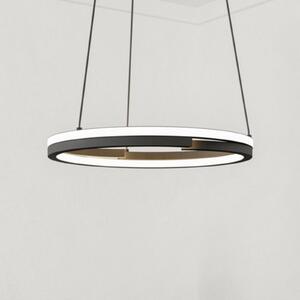 EGLO LED-visoka svetilka MEZZOMONTE, črna, Ø 48 cm, CCT, zatemnjen, Črna, Dnevna soba / jedilnica, Aluminij