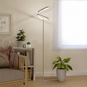 EGLO LED-stoječa svetilka LEPORANO, bež, višina 160 cm, 2-žarilna, CCT, zatemnjen, Bež, Dnevna soba / jedilnica, Kovina