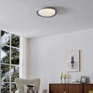 EGLO LED-stropna svetilka CONISTARINO, dimno siva, Ø 40 cm, CCT, Siva, Dnevna soba / jedilnica, Kovina