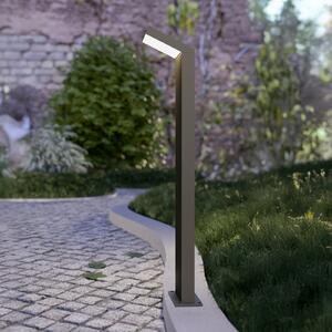 EGLO LED-ulična svetilka GROTTAZZOLINA, črna, višina 80 cm, IP65, Črna, Aluminij