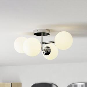 EGLO stropna svetilka CASTROVIDO, krom, 48 cm, 4-žarilna, IP44, G9-LED, Krom, Dnevna soba / jedilnica, Steklo, Globus