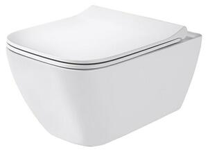 Geberit Smyle Square Set za stenski WC (Izpiranje brez roba, Brez posebne glazure, Oblika splakovanja: Globok, Položaj straniščne odprtine: Vodoravno, Bele barve)