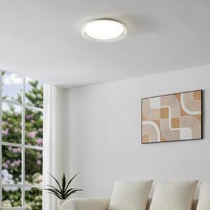EGLO LED-stropna svetilka MONTEDORO, prosojna/bela, Ø 40 cm, CCT, Bela, Dnevna soba / jedilnica, Kovina