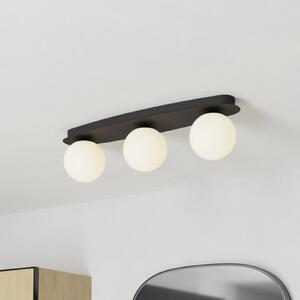EGLO stropna svetilka CASTROVIDO, črna, 58 cm, 3-žarilna, IP44, G9-LED, Črna, Dnevna soba / jedilnica, Steklo, Globus