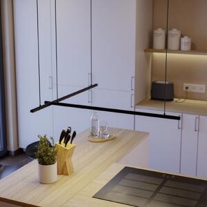 EGLO connect pametna LED-visoka svetilka FLATRON-Z, 150 cm, črna, zatemnjen, Črna, Dnevna soba / jedilnica, Aluminij