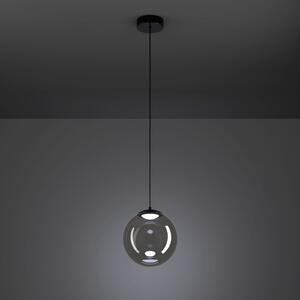 Stars of Light LED-visoka svetilka ANORIAS, črna, Ø 25 cm, CCT, zatemnjen, Črna, Dnevna soba / jedilnica, Steklo, Globus