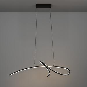 EGLO LED-visoka svetilka CARDONCITO, črna, dolžina 96 cm, CCT, Črna, Dnevna soba / jedilnica, Kovina